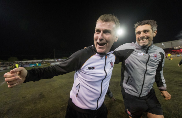 Stephen Kenny celebrates