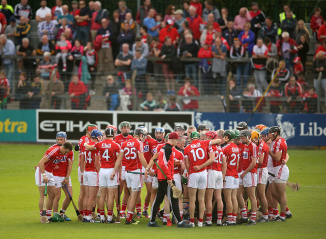 Cork team huddle