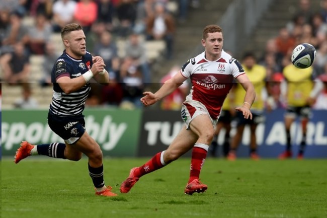 Ian Madigan with Paddy Jackson