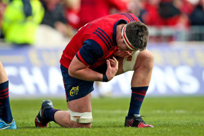 Billy holland says a prayer as the final whistle goes off 22/10//2016