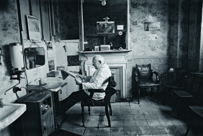 Dom McClure's Barbershop, Dalkey from Looking Back The Changing Faces of Ireland by Eric Luke