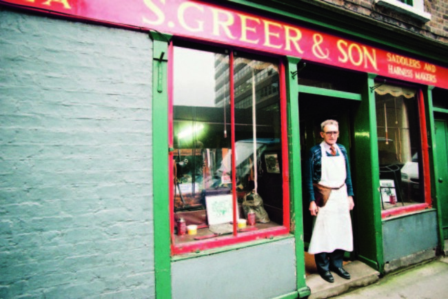 Sam Greer's Saddlers, Poolbeg Street from Looking Back The Changing Faces of Ireland by Eric Luke