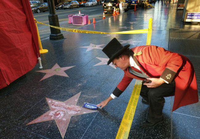 Trump Star Vandalized