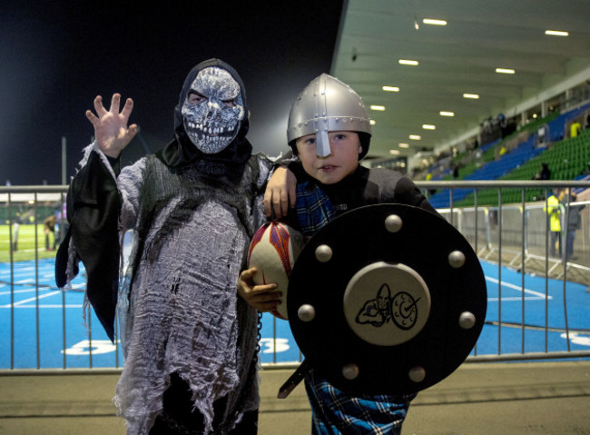 Glasgow Warriors fans Liam Johnstone and Cameron McGarey