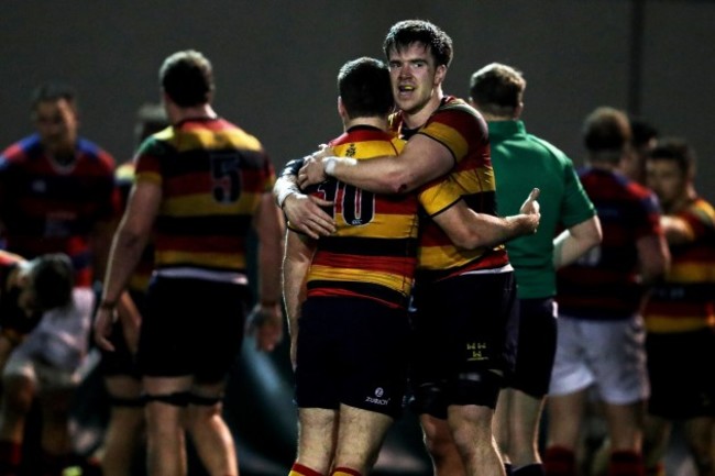 Scott Deasy and Joe McSwiney celebrate at the final whistle 28/10//2016