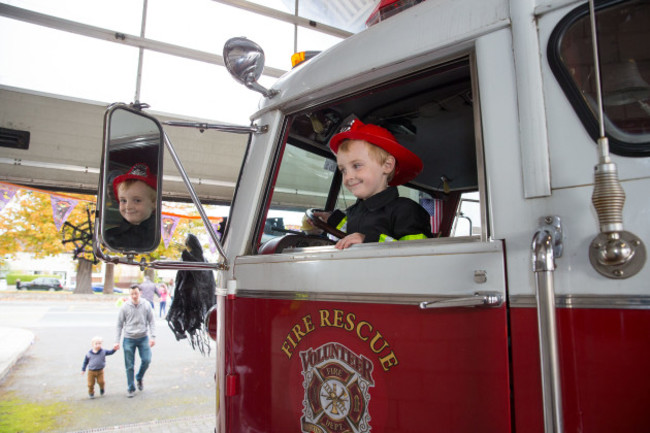 29th October 2016 - D&uacute;n Laoghaire, County Dublin - Pictured at the 'Stay Bright on Fright Night' open day at D&uacute;n Laoghaire Fire Station where safety demonstrations were conducted by emergency personnel to highlight the need to take care on Halloween nig