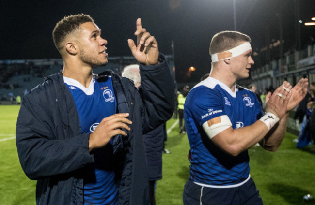 Adam Byrne celebrates after the game