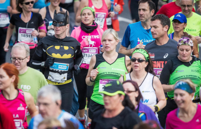 Runners dressed in costume for the Dublin Marathon