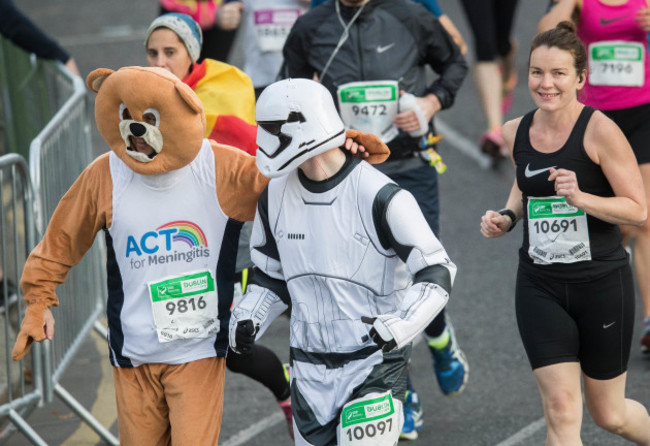 Runners dressed in costume for the Dublin Marathon