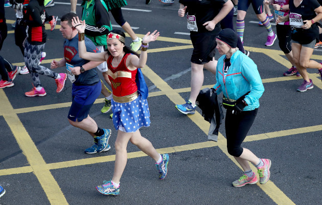 Runners dressed in costume for the Dublin Marathon
