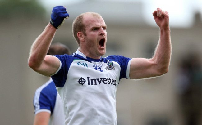 Dick Clerkin celebrates at the final whistle