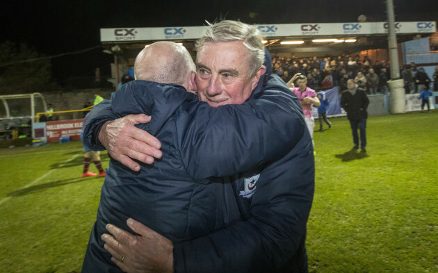 Pete Mahon celebrates