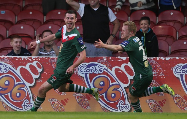 Cork's Ciaran Kilduff celebrates after scoring a goal