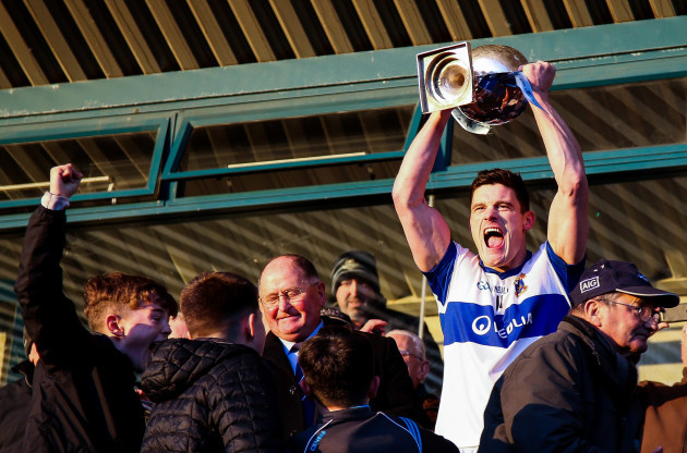 Diarmuid Connolly lifts the trophy