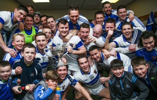 St Vincent's celebrate winning in the changing rooms