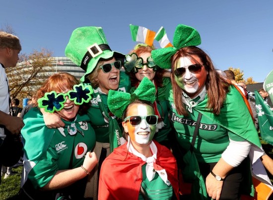 Fans before the match outside Soldier Field