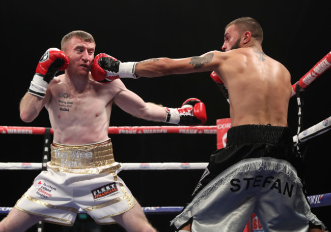 Paddy Barnes in action against Stefan Slachev