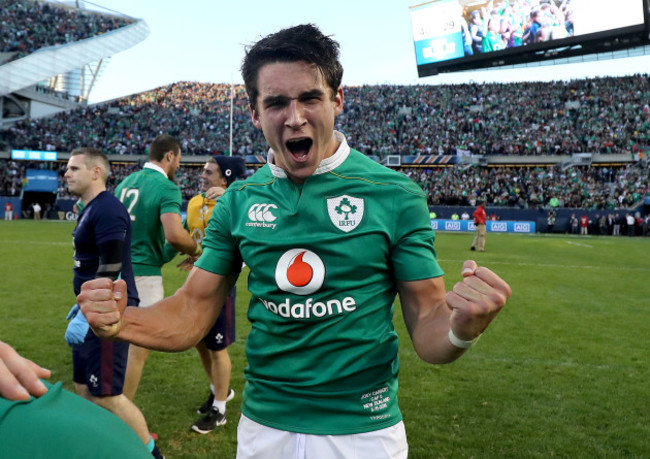 Joey Carbery celebrates winning