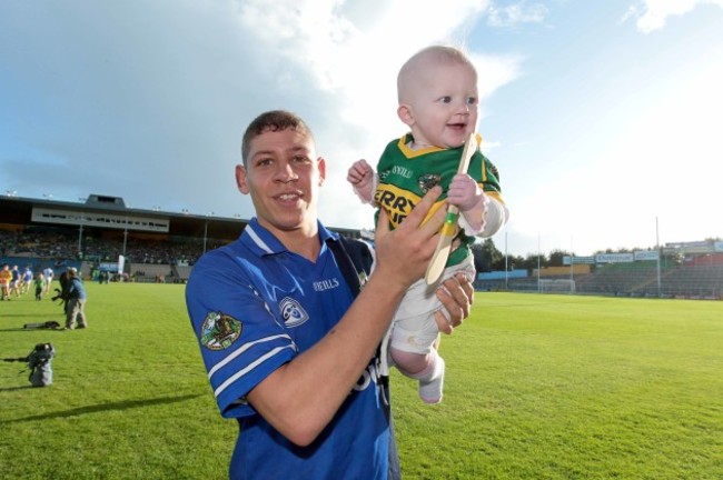 Adrian Royle celebrates with his daughter Lexi