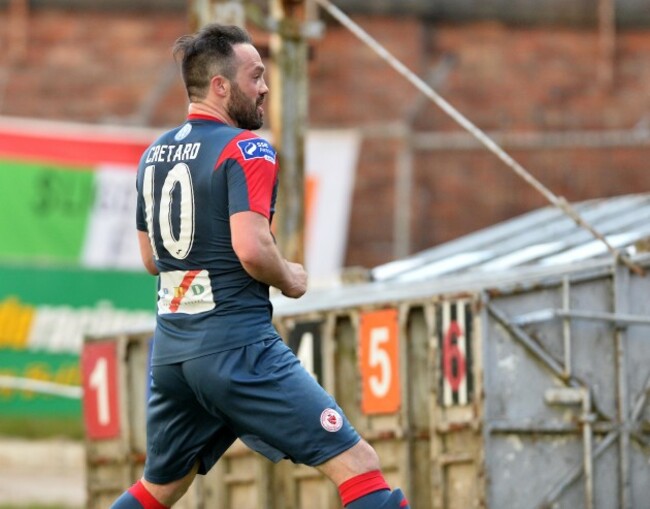 Raffaele Cretaro celebrates scoring