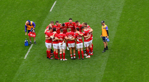 The Munster team before the game