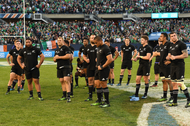 New Zealand team dejected after losing