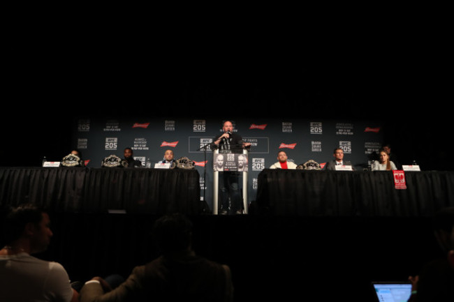 A view of the press conference