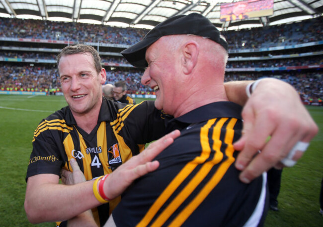 Brian Cody celebrates with Jackie Tyrrell