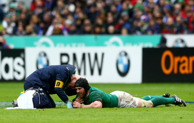 Sean O'Brien injured with Dr. Jim McShane