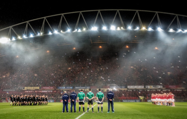 The Maori All Blacks perform the Haka