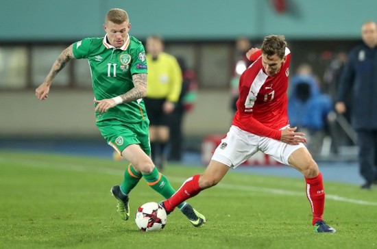 James McClean with Florian Klein