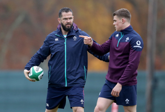 Andy Farrell with Garry Ringrose