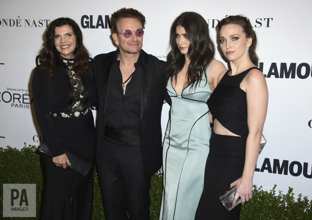 Bono brought his wife and daughters to accept his 'Woman of the Year ...