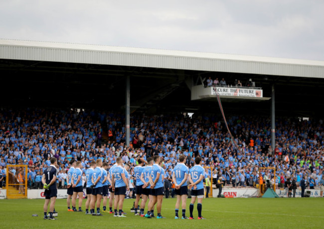 Dublin stand for the national anthem