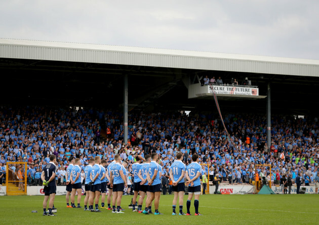 Dublin stand for the national anthem