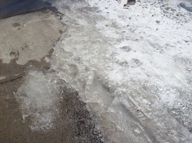Ice on Sidewalk