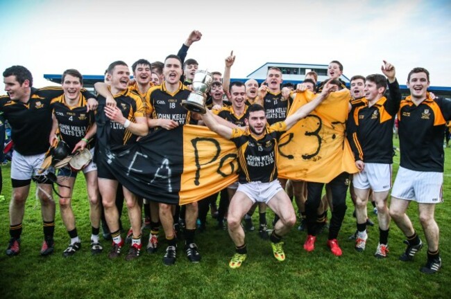 Ballyea celebrating at the end of the game