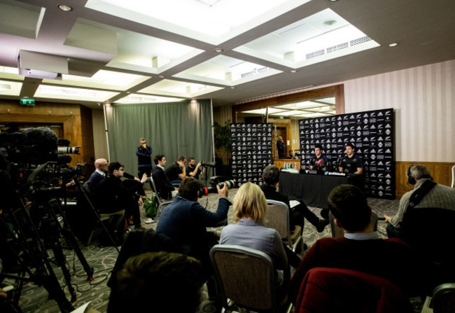 A view of the press conference