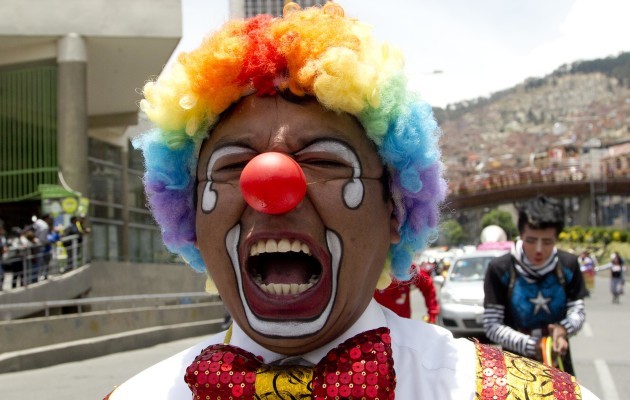 Bolivia Clowns Protest