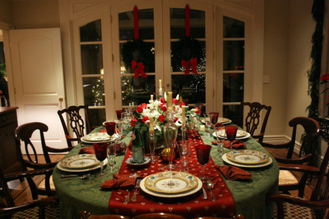 Christmas Dinner Setting