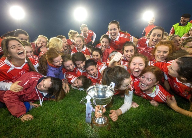 Donaghmoyne celebrate with the trophy