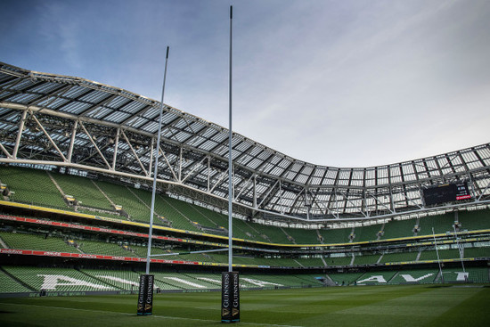 A view of the Aviva Stadium ahead of the game