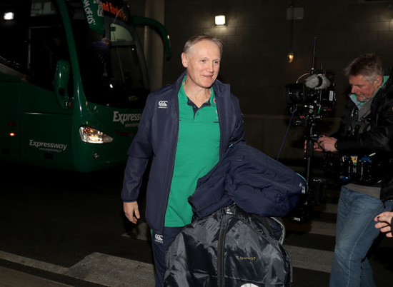 Joe Schmidt arrives for the game