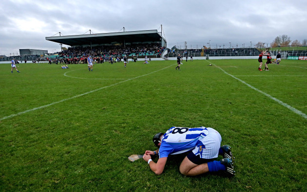 Shane Durkin dejected at the final whistle