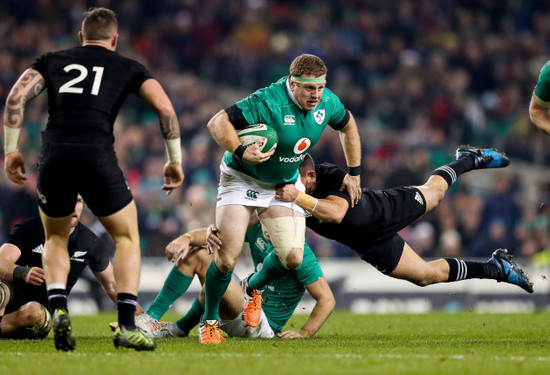 Sean Cronin tackled by Aaron Cruden