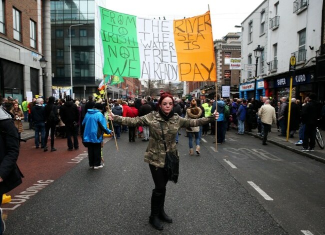 Water charge protest - Dublin