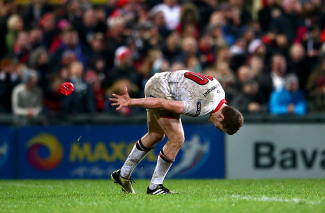 Paddy Jackson misses a late penalty to win the game