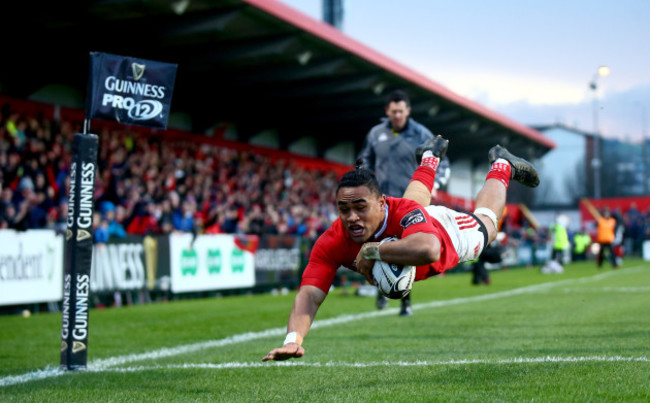 Francis Saili scores a try