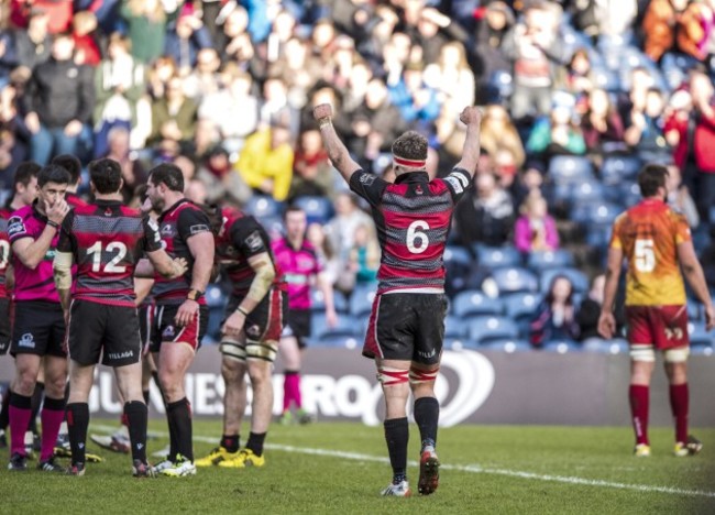 Jamie Ritchie celebrates at full time