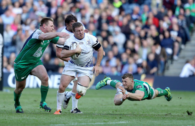 Peter Robb and Tom McCartney with Sean Cronin